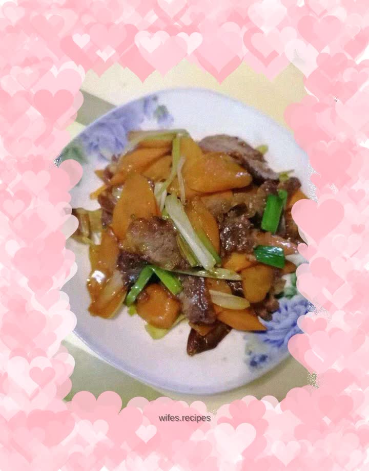 Fried carrot sausage