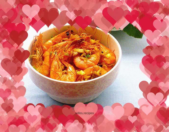 Fried shrimp with garlic butter