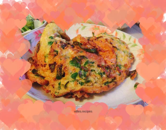 Green pepper omelette