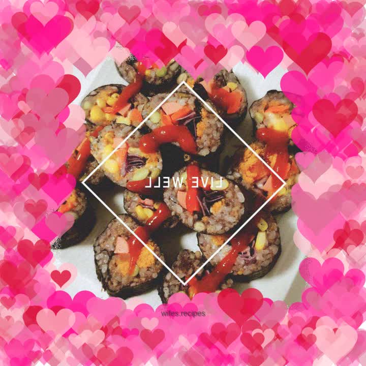 Multigrain version of sushi