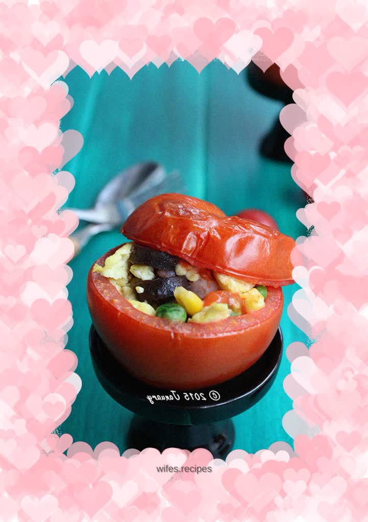 Sea Cucumber and Tomato Cup