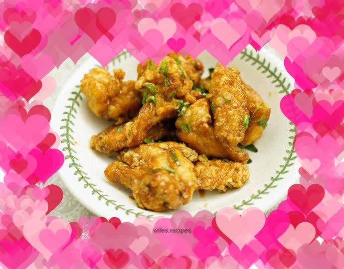 One bite after another of super delicious Korean garlic fried chicken