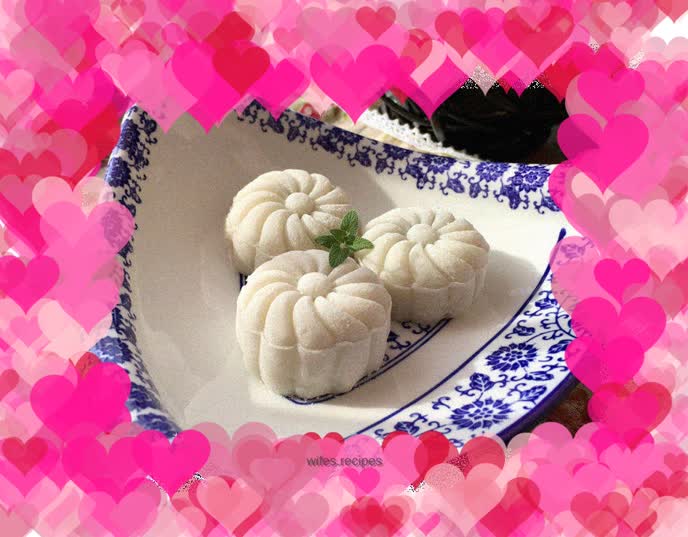 Red bean and yam cake