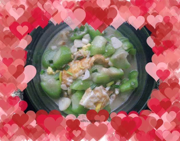 Luffa Braised Poached Egg