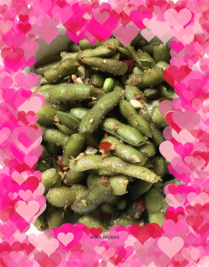 Cold spicy edamame