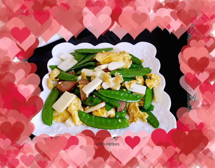 [Northeast] Stir-fried snow peas with sausage and yam