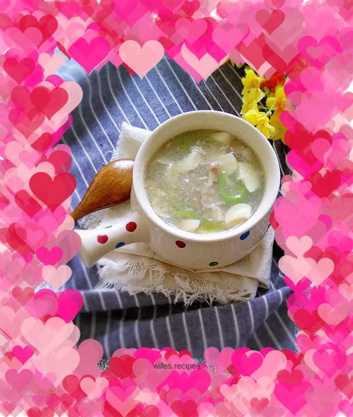 Bacon, Luffa and Yuzi Soup