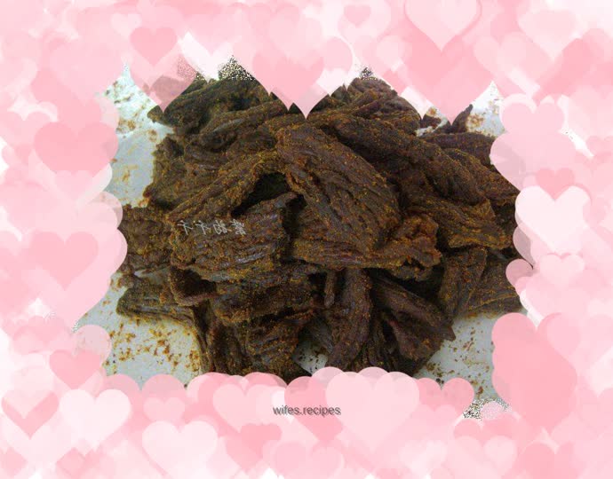 Homemade snacks - curry beef jerky