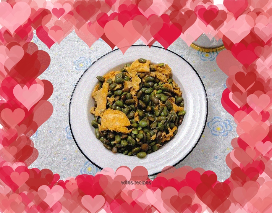 Edamame scrambled eggs