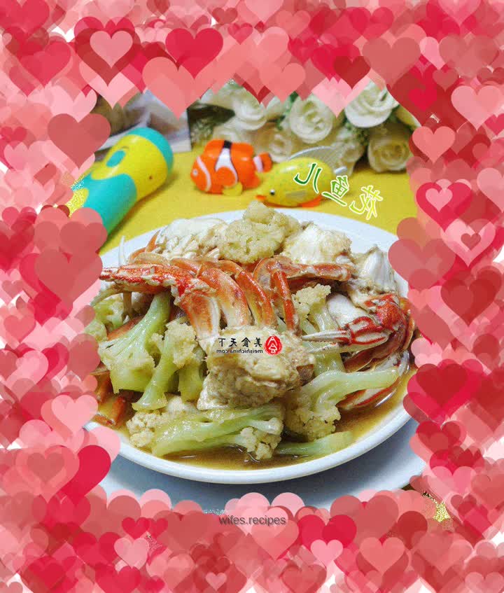Stir-fried Crab with Cauliflower