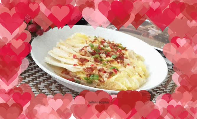 Baby Cabbage with Dried Sea Rice and Garlic Sauce