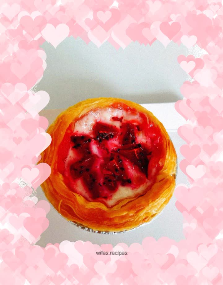 Red Dragon Fruit Egg Tart