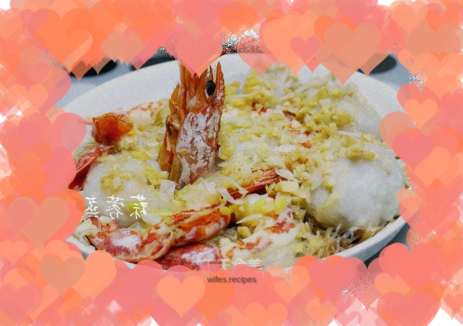 Steamed Prawns with Garlic