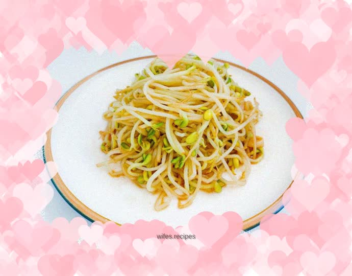 Vegetarian fried soybean sprouts