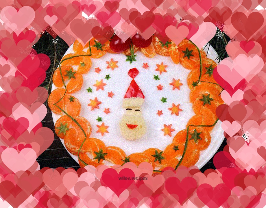 Christmas fruit platter