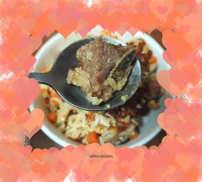 Colorful Pork Ribs Rice