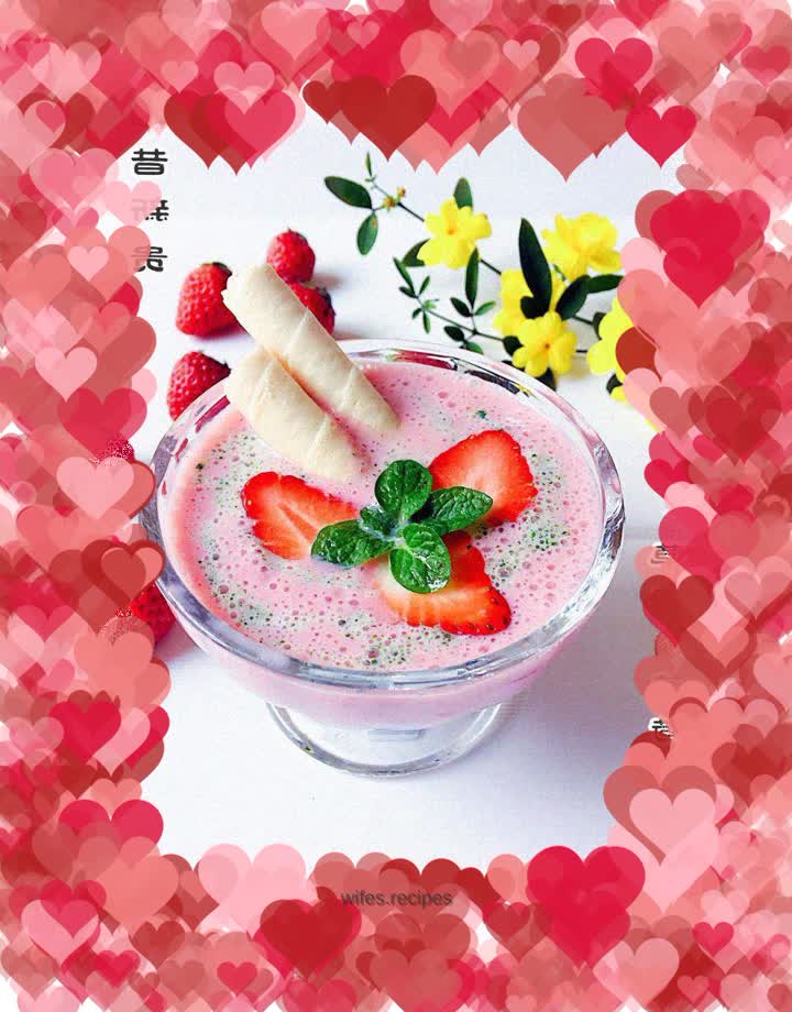 Mint Strawberry Milkshake