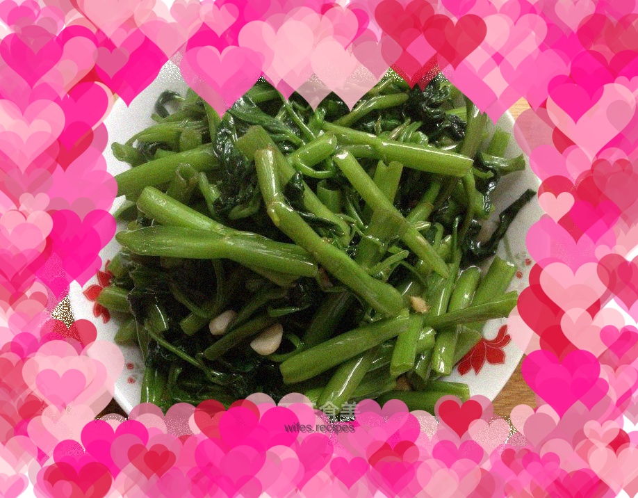 Stir-fried water spinach