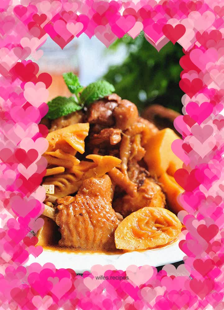 Teach you how to braise nutritious and delicious chicken nuggets - braised native chicken with fresh spring bamboo shoots