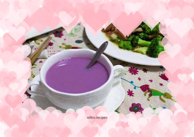 Purple sweet potato cereal soy milk