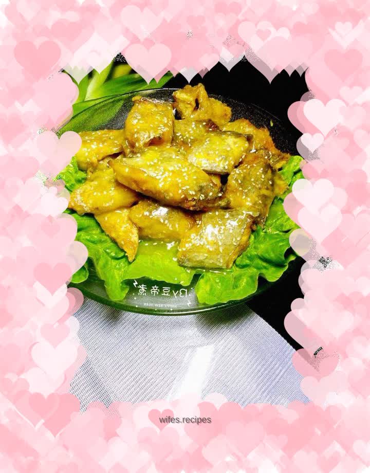 Hairtail fish in orange juice