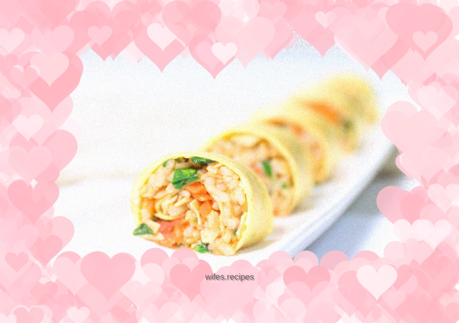 Mixed vegetable rice egg roll