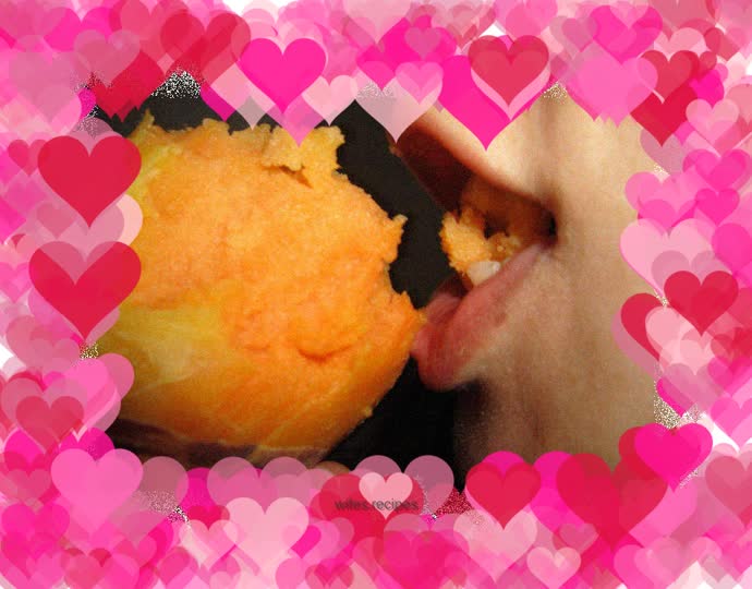 Microwave roasted sweet potatoes