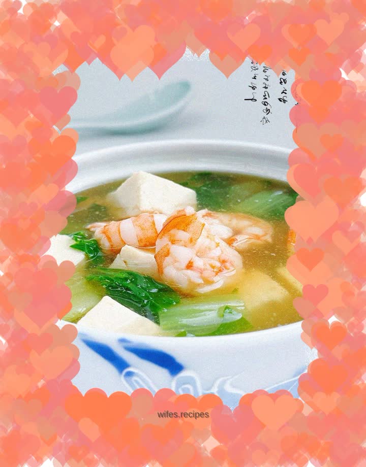 Jade Shrimp and Tofu Soup