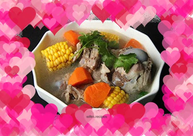 Corn, Beef Bones and Carrot Soup