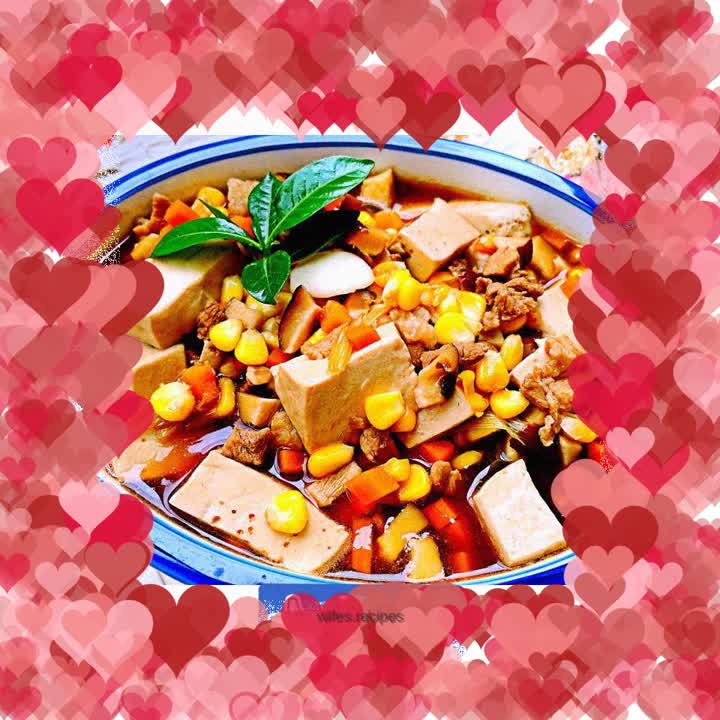 Stewed tofu with oyster and three delicacies