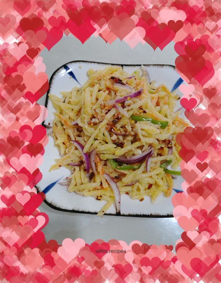 Steamed shredded potatoes