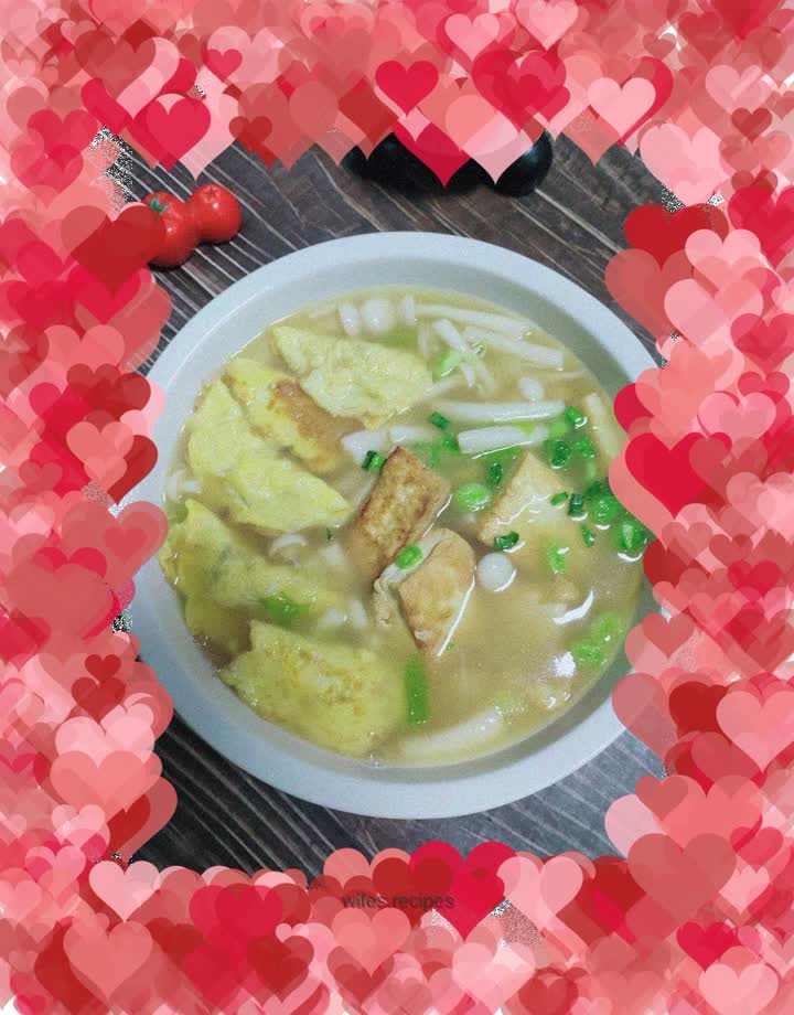 Seafood Mushroom, Egg Dumpling and Tofu Soup