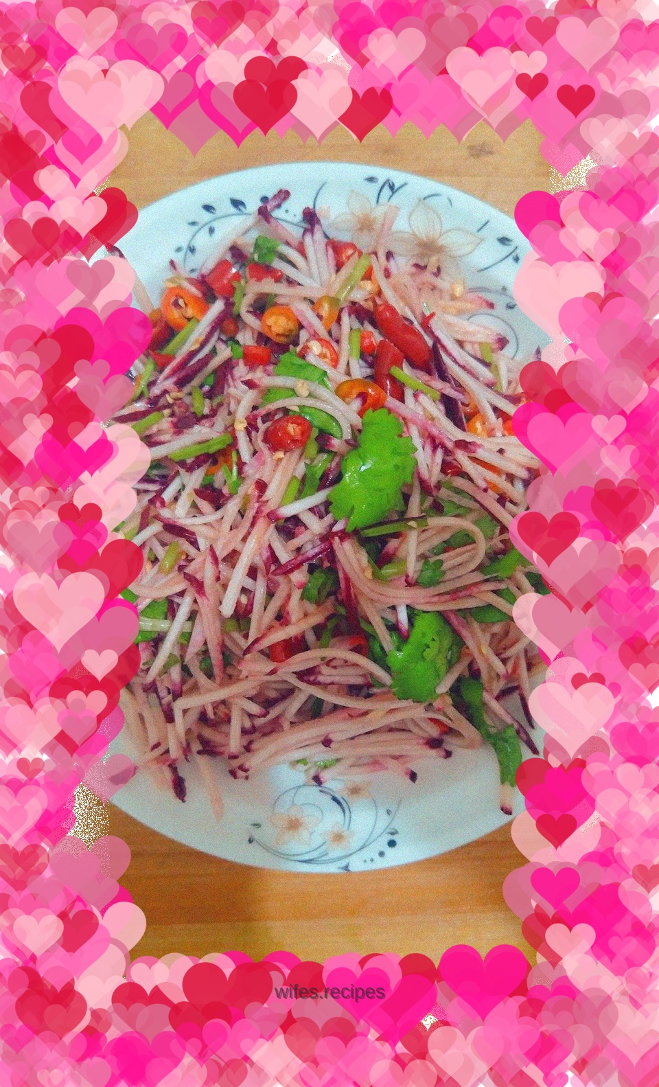 Cold shredded radish