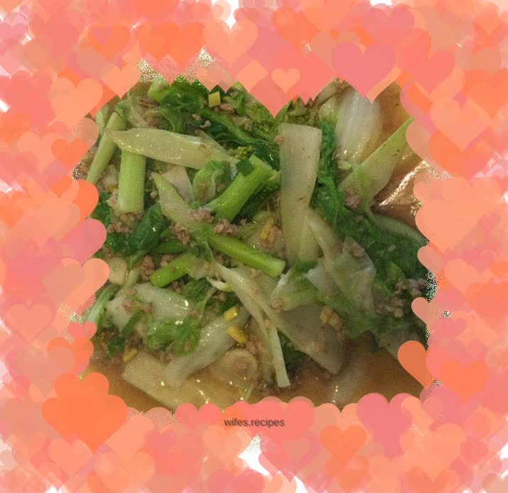 Stir-fried Choy Sum with Minced Pork