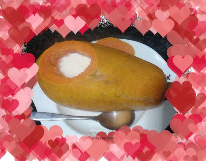 Papaya Stewed with Milk