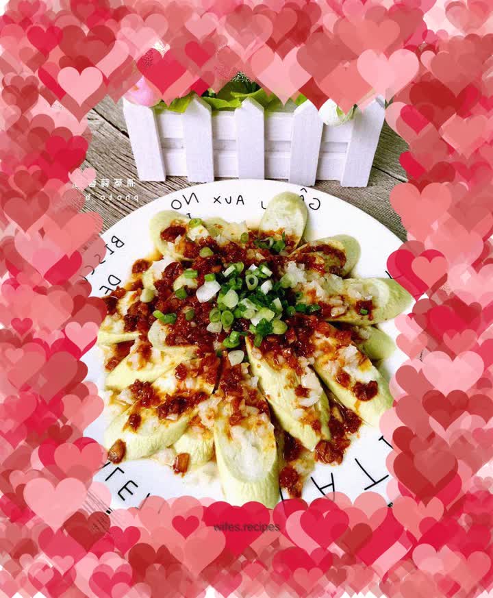 Steamed garlic eggplant