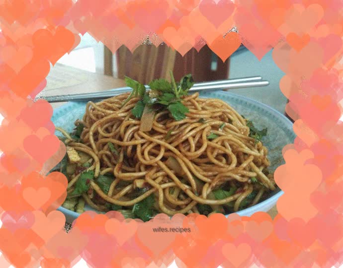 Homemade hot dry noodles