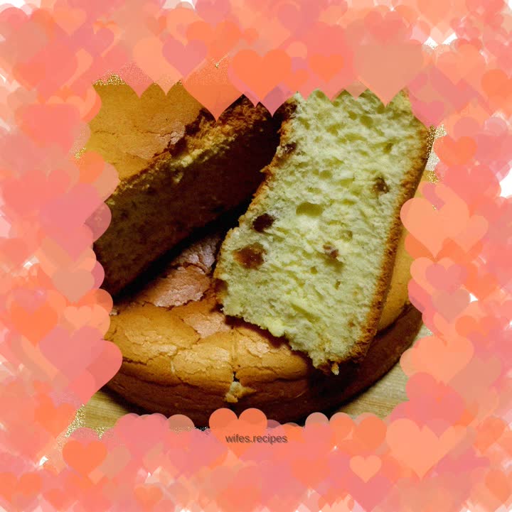 Raisin chiffon cake