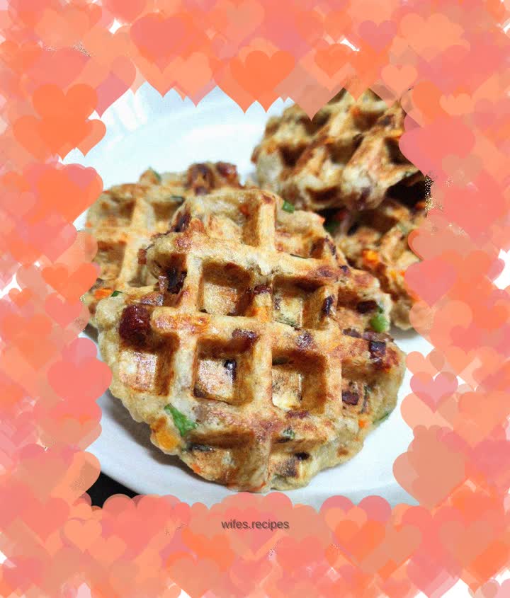 Taro Sausage Waffles