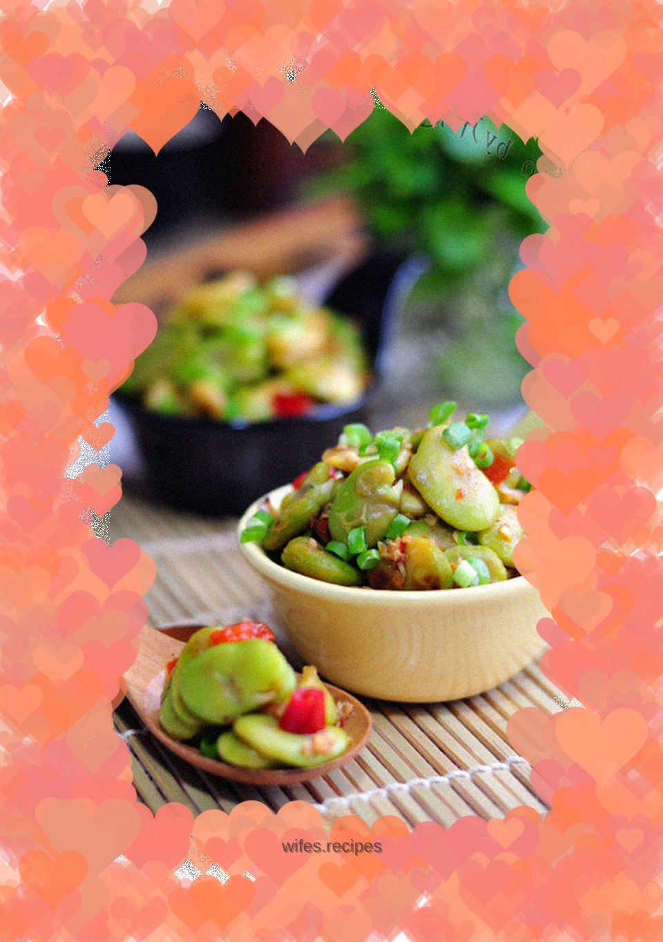 Sweet and sour broad beans