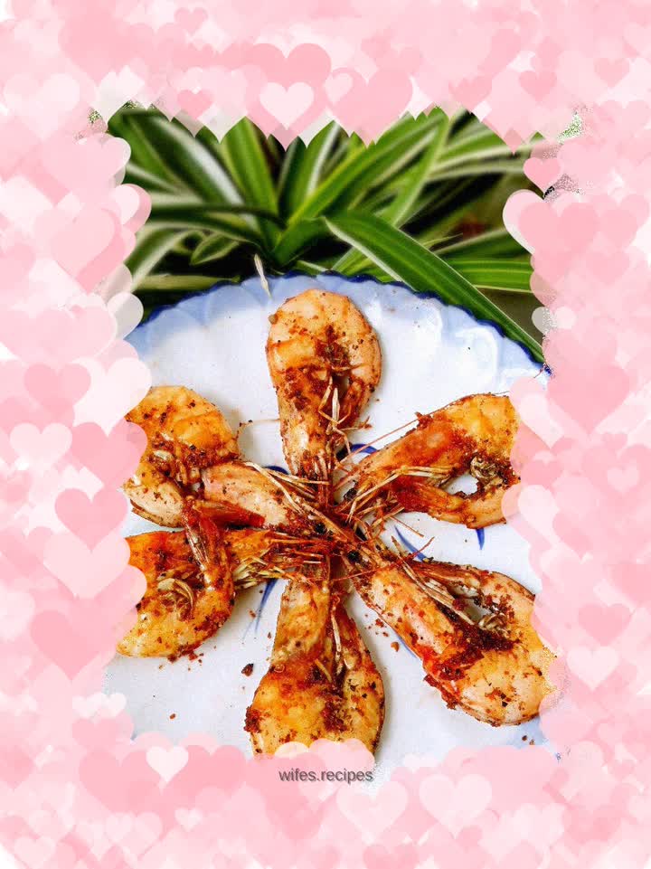 Salt and pepper prawns (oil-free version)