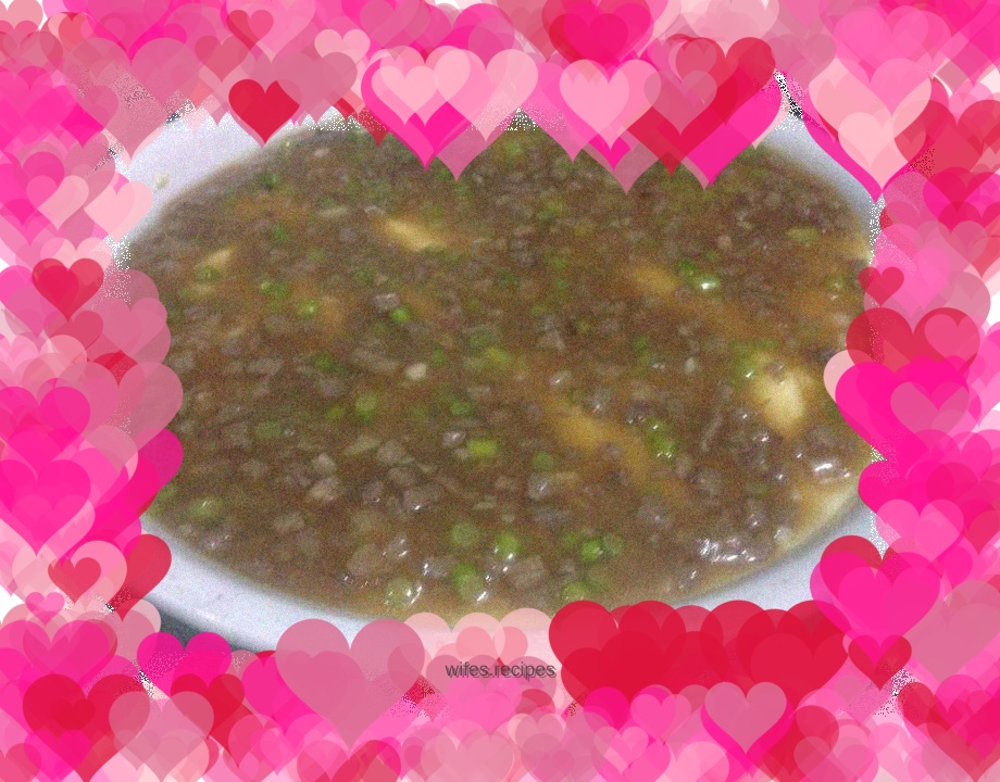 Minced meat and egg custard