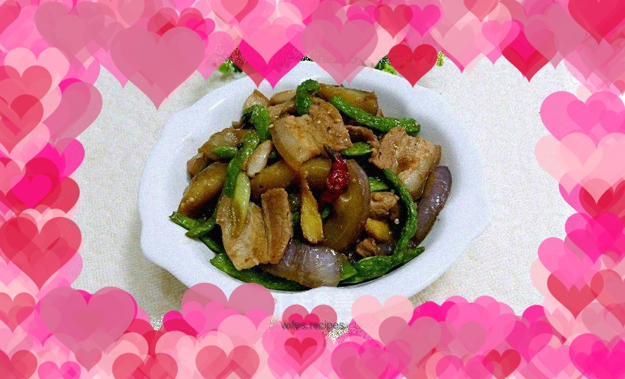 Exclusive roasted eggplant with green beans