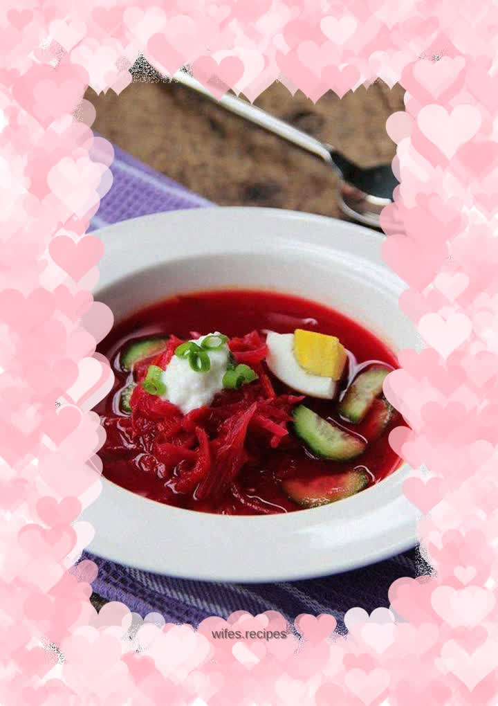 The temptation is irresistible---beet cold soup