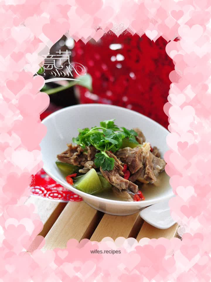 Stewed mutton with green radish