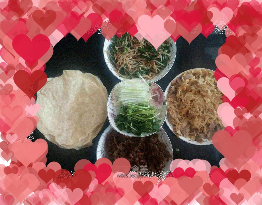 Spring pancakes rolled with vegetables