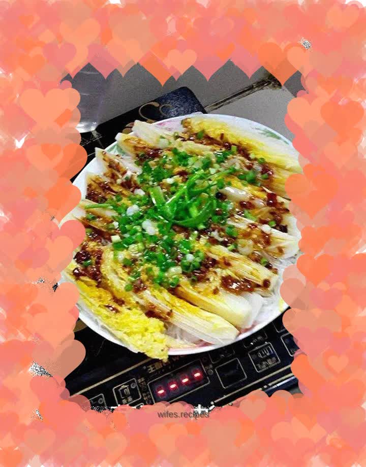 Steamed baby cabbage with vermicelli