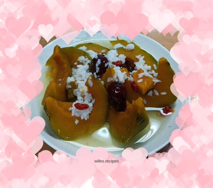 Rice wine stuffed pumpkin