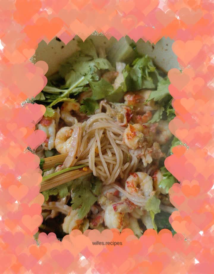 Crayfish rice noodles