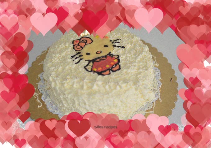 8 inch KT cartoon birthday cake